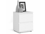 CONFORAMA, NACHTTISCH ´´NOVA´´, Nachttisch NOVA 2 Schubladen 40.2x34x50cm weiss