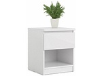 CONFORAMA, Nachttisch 1 Schublade(n) VICKY Weiss Spanplatte, Nachttisch NAIA 1 Schublade 40.4x40x49.5cm weiss lackiert
