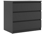 CONFORAMA, Kommode VICKY BLACK 3 Schubladen schwarz
