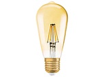 Osram, E27 6,5W 824 LED-Rustikalampe Vintage Edition 1906, Osram Vintage 1906 LED E27 Edison Fadenlampe Gold 7W 725lm - 825 Extra Warmweiß | Dimmbar - Ersatz für 60W