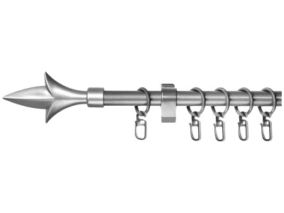 undefined, Vorhangstange für die Verglasung Metall silber, 