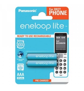 Panasonic Eneloop, Panasonic Eneloop Lite 2x AAA 550mAh DECT Batterie, 