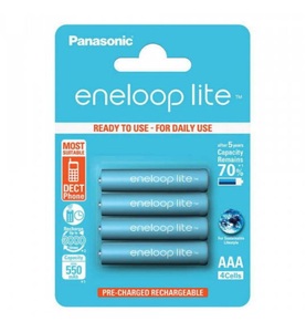 Panasonic Eneloop, Panasonic Eneloop Lite 4x AAA 550mAh Batterie, 