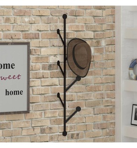Home, Home - Wand-Garderobe Ponpon - Schwarz, WOODY FASHION Garderobenleiste »22 x 94 x 5 cm 6 Haken, Schwarz«