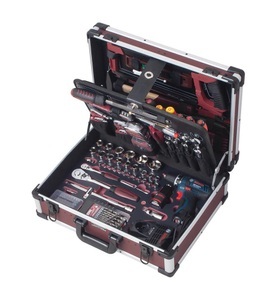 Kraftwerk, Kraftwerk - 266-t. Profi-Alu-Werkzeugkoffer KW/Bosch - Rot und Schwarz, Kraftwerk Werkzeugset »Werkzeugkoffer 3949,1 264-teilig«, (264 tlg.)