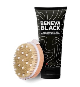 Beneva Black, Anti-Cellulite-Box | Cellulite Behandlung & Bekämpfen | Anti Cellulite Creme, Gel & Bürste | Swiss Made, Anti-Cellulite Box