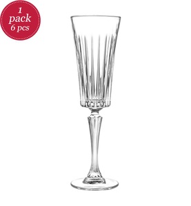 RCR, RCR Cristalleria Italiana - 6er-Set Champagnergläser - 21 cl, 6er Set Timeless Flute Ø7.1 H23.8 cm, 21cl