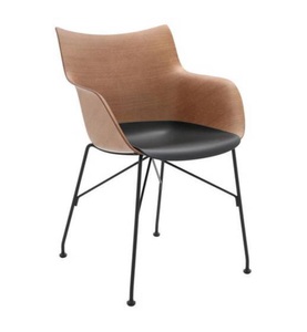 KARTELL, Kartell Q/Wood Armlehnstuhl, Sessel Q/Wood holz natur / Geformtes Holz - Kartell holz natur en holz