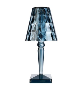 KARTELL, Kartell - Tischlleuchte Big Battery Ohne Kabel - 09475az, Kabellose, wiederaufladbare Außenlampe Big Battery LED plastikmaterial blau / H 37 cm - Aufladbar über USB - Kartell blau en plastikmaterial
