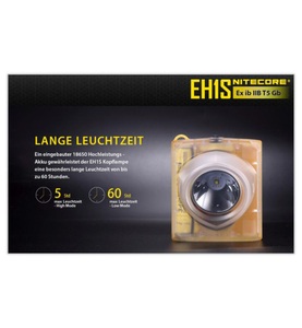 Nitecore, Nitecore - Stirnlampe EH1S, Nitecore EH1S ATEX LED Stirnlampe - Weiss