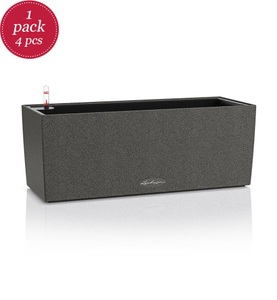 Lechuza, Lechuza - Blumenkasten mit Integriertem Bewässerungssystem Rondo Premium 40 - Anthrazit, Rondo Premium 40 Anthrazit