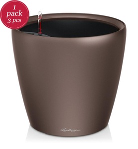 Lechuza, Lechuza - 4er-Set Blumenkästen mit Integriertem Bewässerungssystem Quadro Premium 21 LS - Dunkelbeige, 