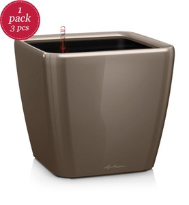 Lechuza, Lechuza - 2er-Set Blumenkästen mit Integriertem Bewässerungssystem Quadro Premium 50 LS - Dunkelbeige, 