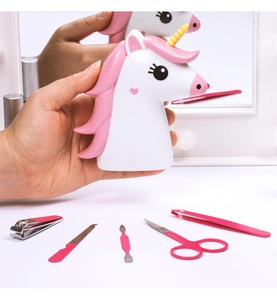 Thumbs up, Thumbs Up - Maniküre-Set Unicorn Vanity Tool - Rosa und Weiss, Novelty - Nageletui Einhorn, One Size, Pink