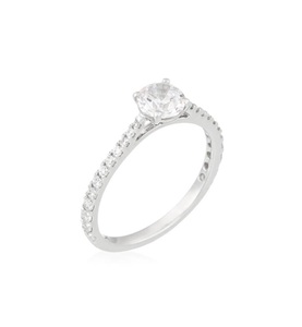 Le Diamantaire, Ring Solitaire Royal Weissgold Diamanten 0.5 Karat, 