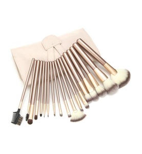Zoë Alya - 24er-Set Professionelle Pinsel Leather Travel Case - Beige und Bronze