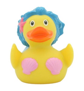 SOMBO, Sombo - Badeente Meerjungfrau blau - 7.5 x 8.5 cm, 