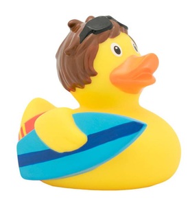 SOMBO, Sombo - Badeente Surfer Boy - 7.5 x 8.5 cm, 