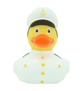 SOMBO, Sombo - Badeente Kapitän - 7.5 x 8.5 cm, 