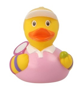 SOMBO, Sombo - Badeente Tennisspielerin - 7.5 x 8.5 cm, 