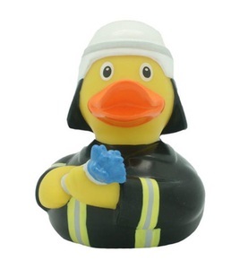 SOMBO, Sombo - Badeente Feuerwehr - 7.5 x 8.5 cm, 