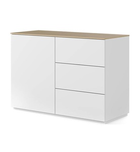 temahome, Temahome - Sideboard Join 120H2 - Weiss und Hellbraun, Temahome - Sideboard Join - weiss/eiche - Holzwerkstoff - 120/50/84 cm