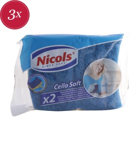 Nicols, Nicols - 3x2er-Set Schwämme - Blau, Nicols Schwamm 2 Stück