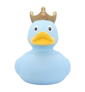 SOMBO, Sombo - Badeente mit Krone 25cm XXL - hellblau, 