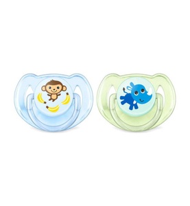 Avent, Avent Philips - 2-teiliges Schnuller-Set Classic 6-18 M - Blau und Grün - Grün und Blau, 
