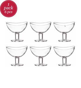 LEONARDO, Leonardo Dessert-Schale Loop 6 St?ck, Leonardo Eisbecher , 043369 , Klar , Glas , 14x12x13.5 cm , 0038131815