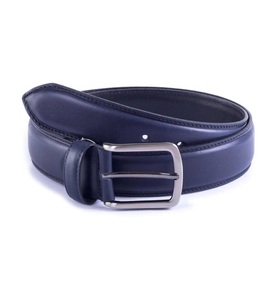 Ortiz & Reed, Gürtel - Leder - marineblau - B: 3.5 cm, 