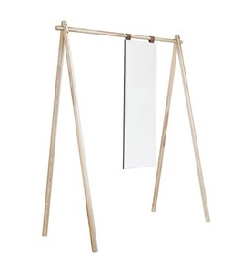 Karup Design Garderobe HONGI inkl. Spiegel, Kiefer Natur lackiert