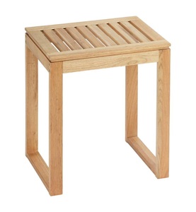 Wenko, WENKO Badhocker NORWAY, Wenko Badhocker Norway Nussbaum | 46 × 40 × 30 cm