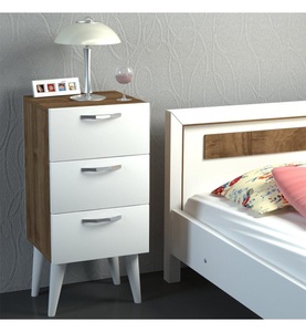 Home, Home - Nachttisch Bellini - Braun und Weiss, 