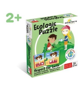 Adventerra, Adventerra - Puzzle Respect the Earth, Ecologic Puzzle: Respektiere die Umwelt (Kinderspiel)
