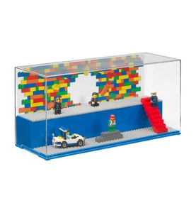 LEGO, LEGO - Minifiguren Schaukasten Iconic Blue - Blau, LEGO Spiel & Schaukasten, Aufbewahrungsbox