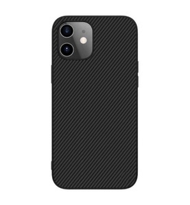Apple, Nillkin - iPhone 12 Mini Hardcase Hülle Synthetic Fiber Carbon Look - Schwarz, 