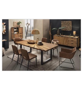 mutoni living, Tischgestell U-Form antikschwarz, Tischgestell U-Form antikschwarz