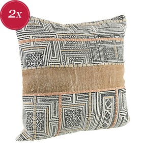 Bizzotto, Bizzotto - 2er-Set Kissen Desert Kissen - 45 x 45 cm - Multicolor, Kissen Tilak Desert 45x45