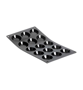 de Buyer, 1x Moul Flex Backform 17.5x30cm für 15 Tartelettes, Moul Flex Backform 17.5x30cm für 15 Tartelettes