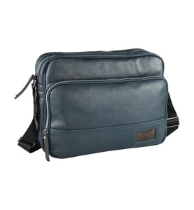 Bugatti, Bugatti - Leder-Schultertasche Moto - Blau, 