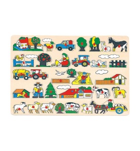 Bino, Bino Holz - Steckpuzzle Bauernhof, maxi, 
