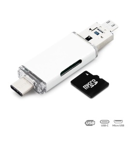 Unotec, Multi-Kartenlesegerät USB-C USB und MicroUSB, 