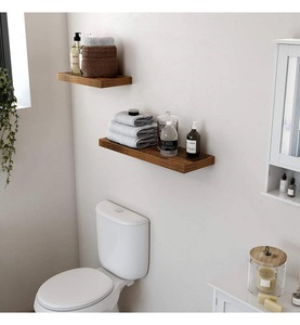 Vasagle, Vasagle - Wandregal, Schweberegal für Bilder, Deko, für Wohnzimmer, Küche, Flur, Schlafzimmer, Badezimmer, rustikal, braun LWS24BX, VASAGLE Wandregal »Braun«
