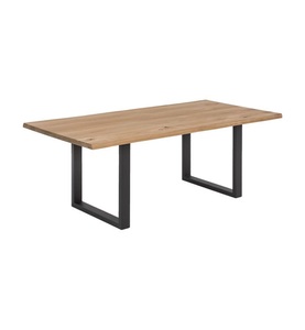mutoni living, Esstisch Unique Wildeiche schwarz 160x90, Esstisch Unikat Wildeiche schwarz 160x90