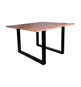 mutoni living, Esstisch Massivholz Akazie Stahl 120x120, 