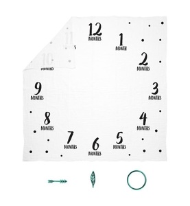 Pearhead, Pearhead - Baby-Evolutionstafel - Weiss, Pearhead - Babydecke Milestones, One Size