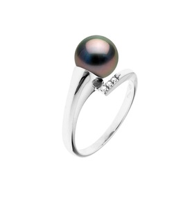 La Manufacture Royale, Ring For Ever - Weissgold 195 g Diamanten 002 Karat Tahiti-Perle, 