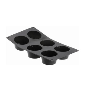 de Buyer, 1x Moul Flex Backform 17.5x30cm für 6 Muffins, Moul Flex Backform 17.5x30cm für 6 Muffins D:7.2cm H: 3cm