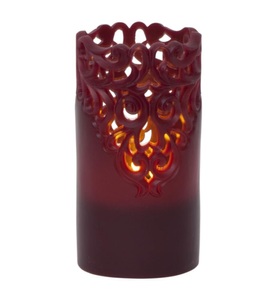 Star Trading, Star Trading Star Trading LED-Kerze Pillar, Star Trading LED-Kerze Pillar Clary Ø 8 x 15 cm, Rot